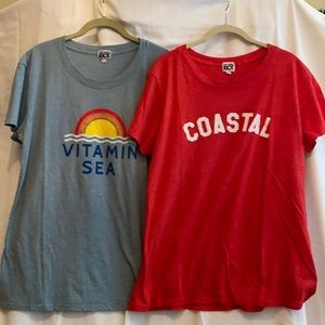 2 sub-urban RIOT L tees “Coastal” “Vitamin Sea”